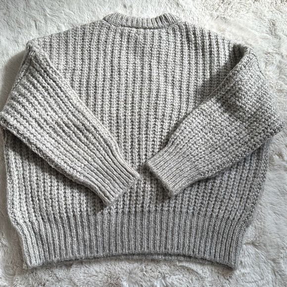 Mango Chunky Sweater Grey Size S - Picture 9 of 9